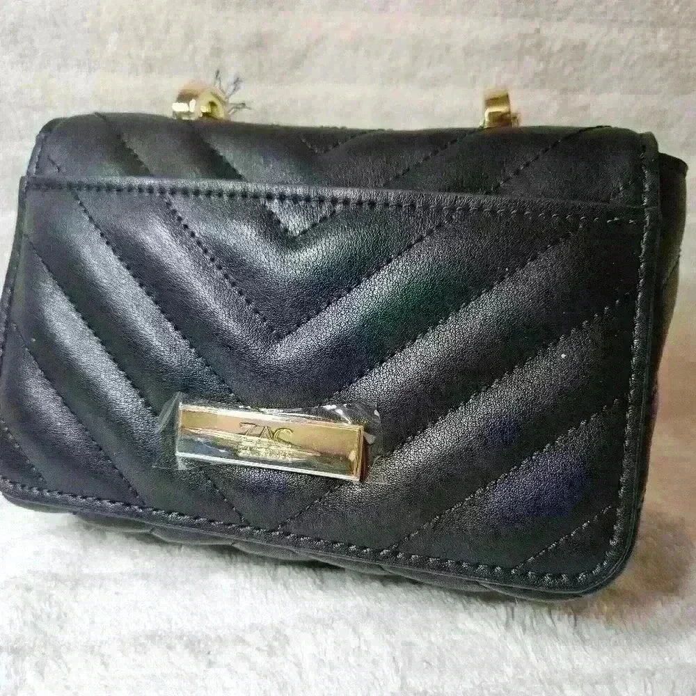 NWT Zac Posen mini Earthette faux-pearl embellished shoulder bag - Picture 3 of 8